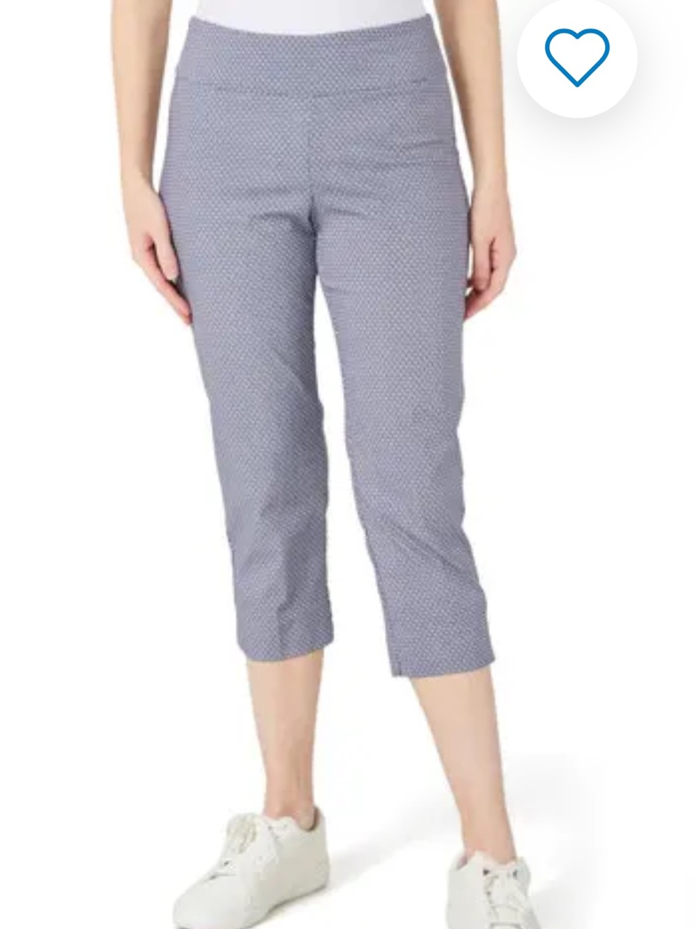 NWT Mack & Liam Women's Navy Micro-Print Cropped Ponte Pants Size 12